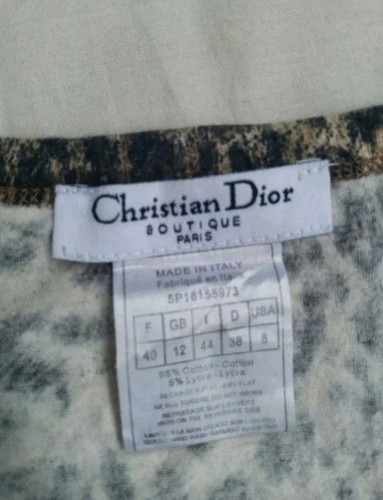 Christian Dior Vintage John Galliano Era Cotton Leopard Print Top Size 40 Women - Picture 3 of 8