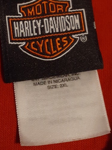 Harley Davidson Motorcycles Hemd Herren Größe 2X Rot Kurzarm Affliction Style - Bild 3 von 15