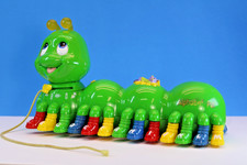 Leapfrog Caterpillar ALPHABET PAL Green Talking Learning Pull Toy Tested Toddler