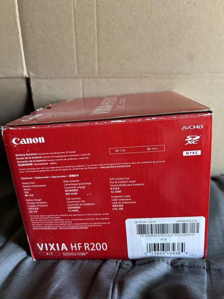 NEW Canon VIXIA HF R200 Full HD 1080p AVCHD Flash Camcorder in Box - Image 3 of 4