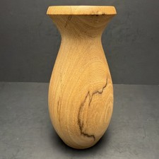 Hand Turned Studio Wood Spalted Elm Hollow Form Organic Vase Small