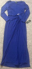 Ralph Lauren Dress Womens 10 Petite Evening Long Formal Gown Holiday Party New