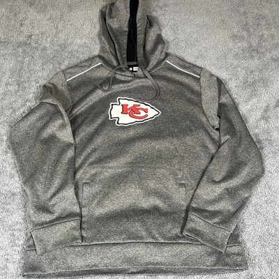 NFL Kansas City Chiefs Mens  Hoodie XL Gray Football Sweatshirt Pocket