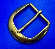 D Shaped Uniform Style Vintage Single Prong Replacement Solid Brass Belt Buckle