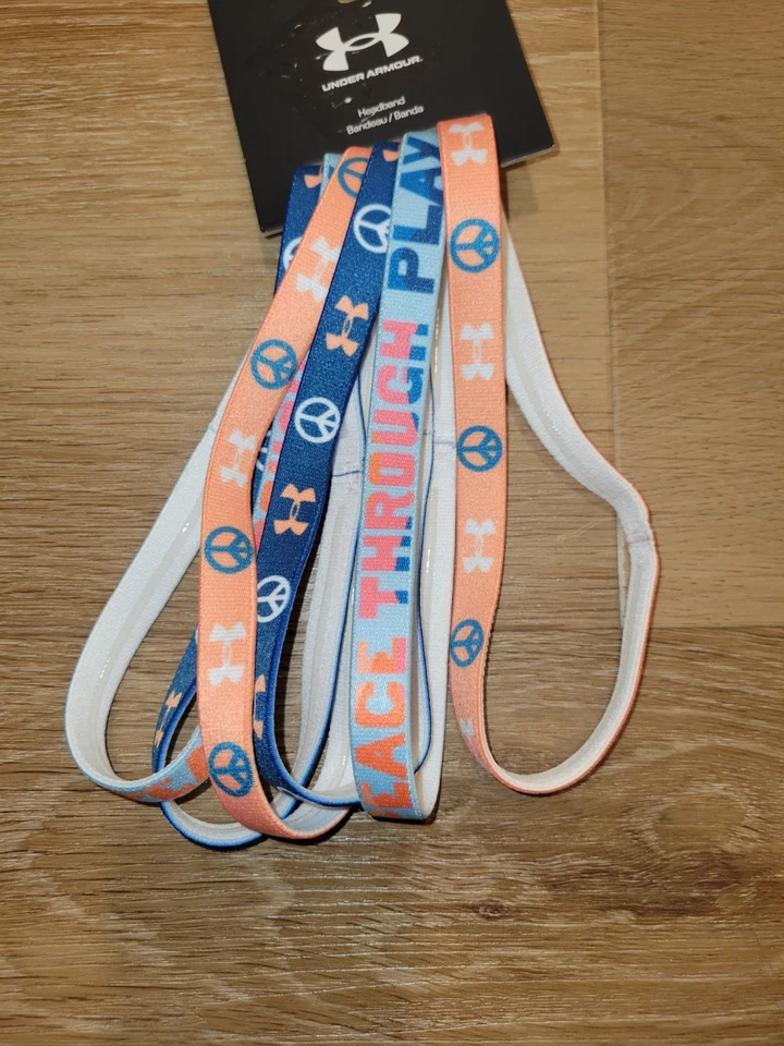 Paquete de 6 diademas Under Armour niñas talla única multicolor gráfico UA nuevas Foto 4 de 4