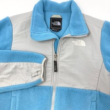 The North Face Denali Fleece Jacket Girls Size Large Blue Gray Full Zip