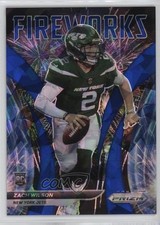 2021 Panini Prizm Fireworks Blue Ice Prizm /99 Zach Wilson #F-22 0nr3