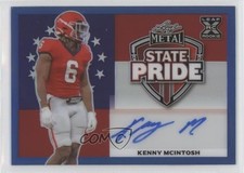 2023 Leaf Metal State Pride Blue Prismatic 6/8 Kenny McIntosh #SP-KMI Auto 04tw