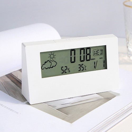 Alarm Clock Thermohygrometer Clock Waterproof Clocks Timer Countdown Time - Picture 11 of 19