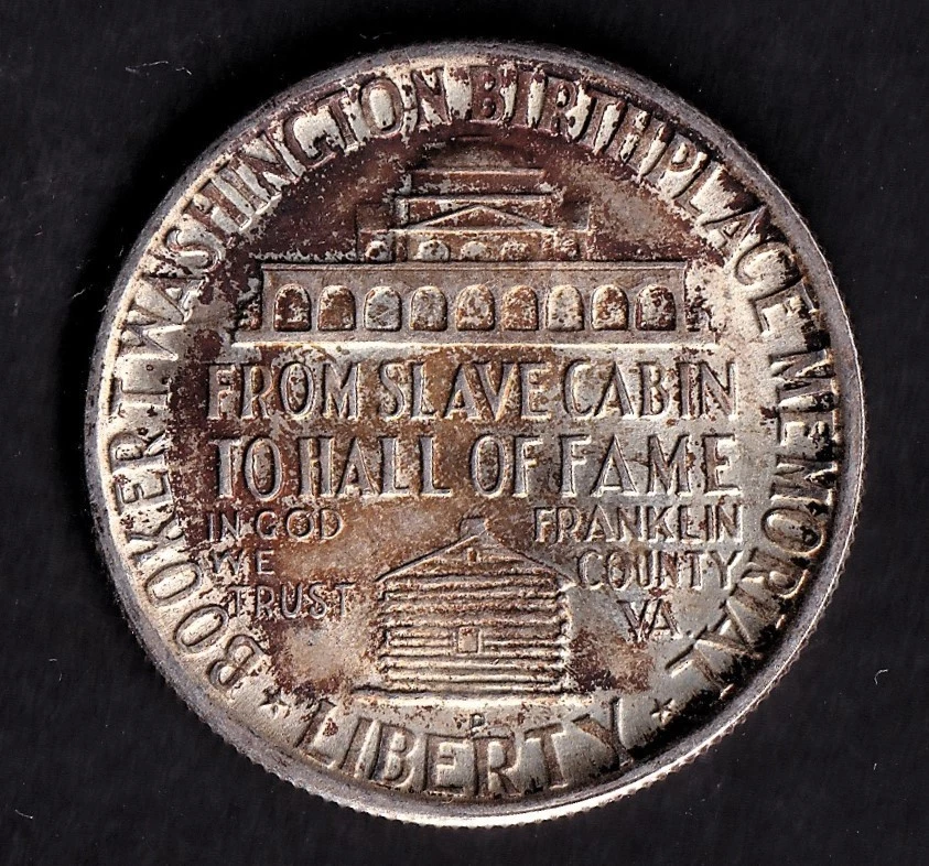 USA United States 1946 D 1/2 Half Dollar Booker T. Washington .900 Silver - Image 2 of 2