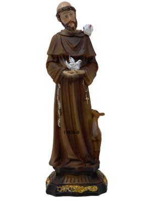 San Francisco De Asis Estatua de Resina Resin 8 Inch Muy Detallado Nuevo