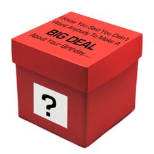 Deal or No Deal Fun Happy Birthday Lucky Gift Box. CUSTOM Suprise Present/Card 