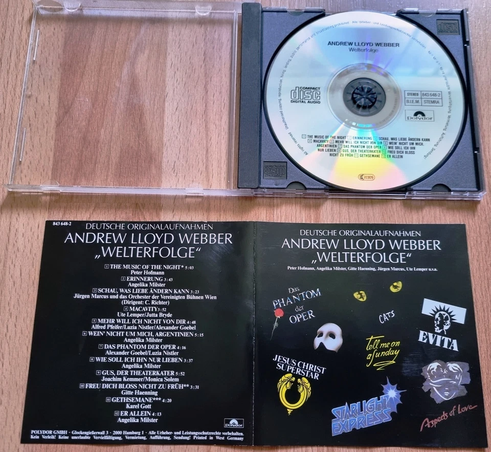 ANDREW LLOYD WEBBER Welterfolge Peter Hofmann, Angelika Milster, Gitte Haenning - Bild 3 von 4