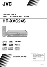 JVC HR-XVC24S VCR Owners Instruction Manual Reprint