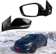 Black 6 Pin Left Driver Side Rear View Mirror for 2011-2013 Hyundai Elantra USA