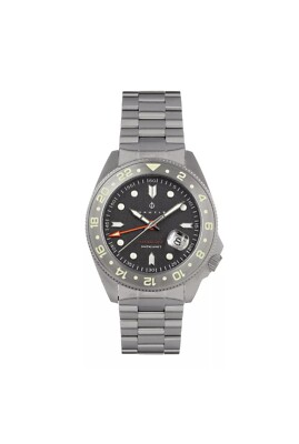 Nautis Global Dive GMT Bracelet Watch w/Date Grey