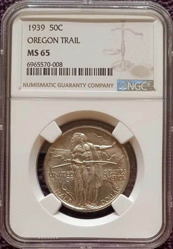 1939 Oregon commemorative half dollar, NGC MS65