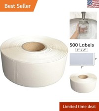 High-Quality 1x2 Inch Dissolvable Labels 500 Count - No Residue, Safe for Food