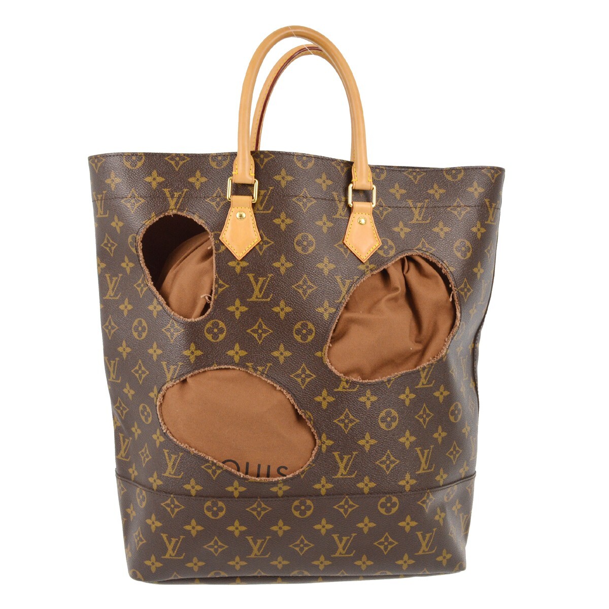 Louis Vuitton Comme Des Garçons Tote Brown Canvas Monogram Louis Vuitton Comme Des Garçons Tote Brown Canvas Monogram