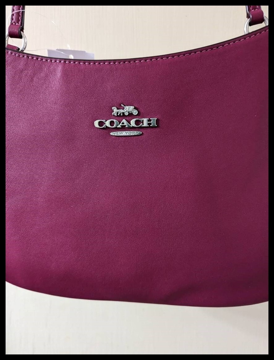バッグ COACH Penelope Leather Tote Bag Purple Coach penelope signature purple - Gem