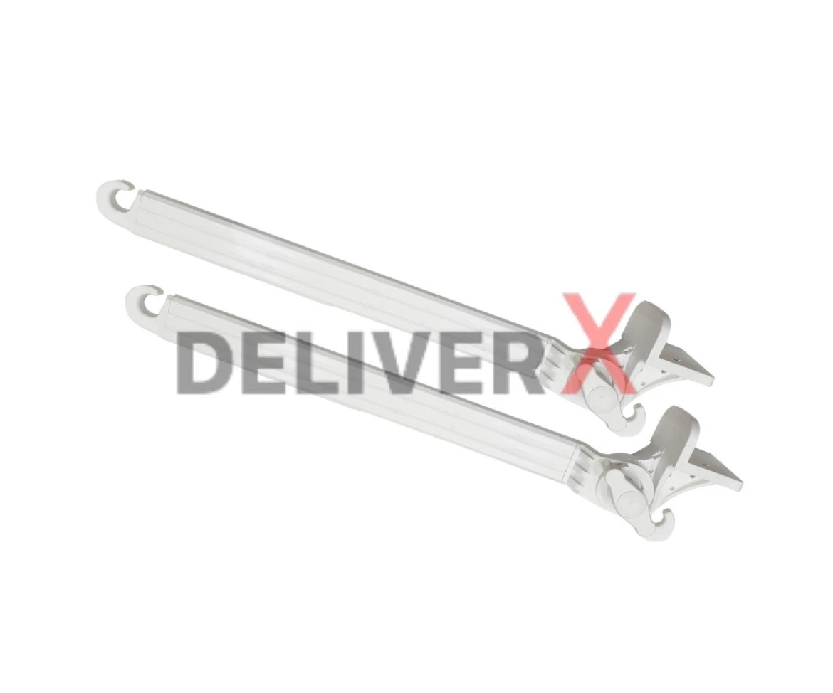 BTSKY Staffe Metalliche Per Asta Tenda 25 Mm (3 Pezzi) - Supporti A Muro In Metallo, Bianco, Con Viti E Tasselli