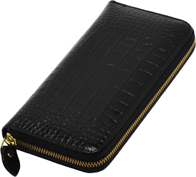 ★you a use★ Roto wallet (Croc black) OTAVIO Black Croc Wallet – Ricco Zano