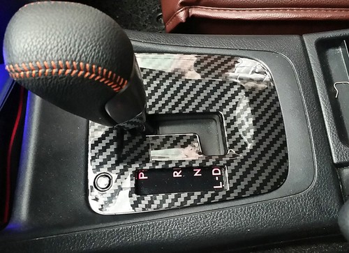 Cubierta de cambio de marchas para consola ABS de fibra de carbono para Subaru Crosstrek XV 2012-2017 - Imagen 6 de 7