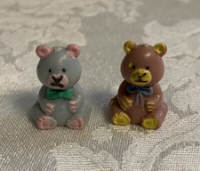 Rare Vtg 90's Teddy's Wonderland Miniature Play Set Bears Set Of Two