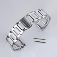 Ceramics Stainless Steel Links Metal Bracelet Replacement Watch Band Strap White