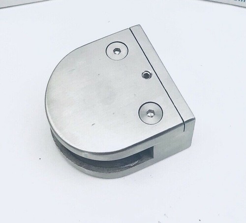 QTY 4 CRL BRUSED STAINLESS Z-SERIES ROUND TYPE FLAT BASE SS CLAMP FOR 3/8" GLASS - Picture 6 of 6