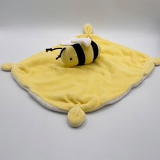 Burts Bees Lovey Bumble Bee Baby Security Blanket Yellow Black Organic Cotton