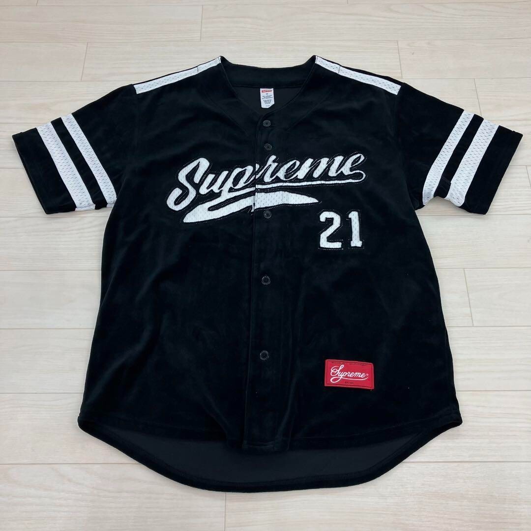 トップス Supreme 20AW Velour Baseball Jersey Supreme 20AW Velour Baseball Jersey Black Size M (US S) USED