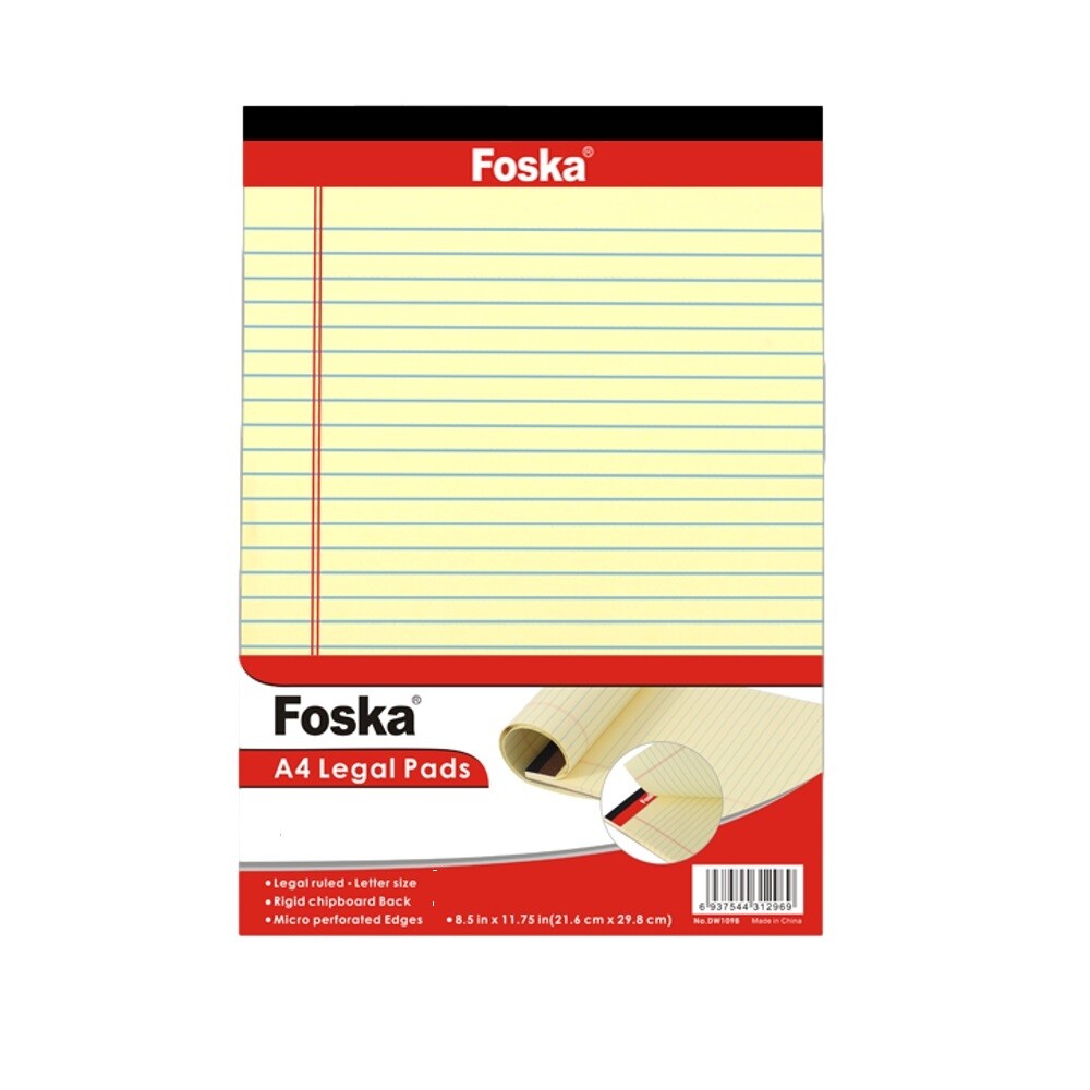  - Foska Single A4 50 Sheets Legal Pad - Image 2