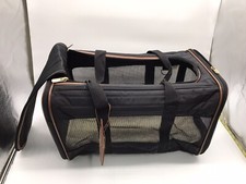 SHERPA Travel Small Pet Carrier 19 X 11.75 X 11.5 Black Brown Bag Cat Dog