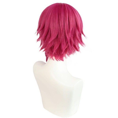 Women Wig Braid Dark Rose Red Wig Costume Wigs Ladies Hair Wig+Wig Cap - Picture 4 of 4