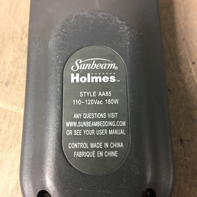 Sunbeam Holmes AA85 Electric Heating Blanket Cord 3-Prong Controller New |  eBay