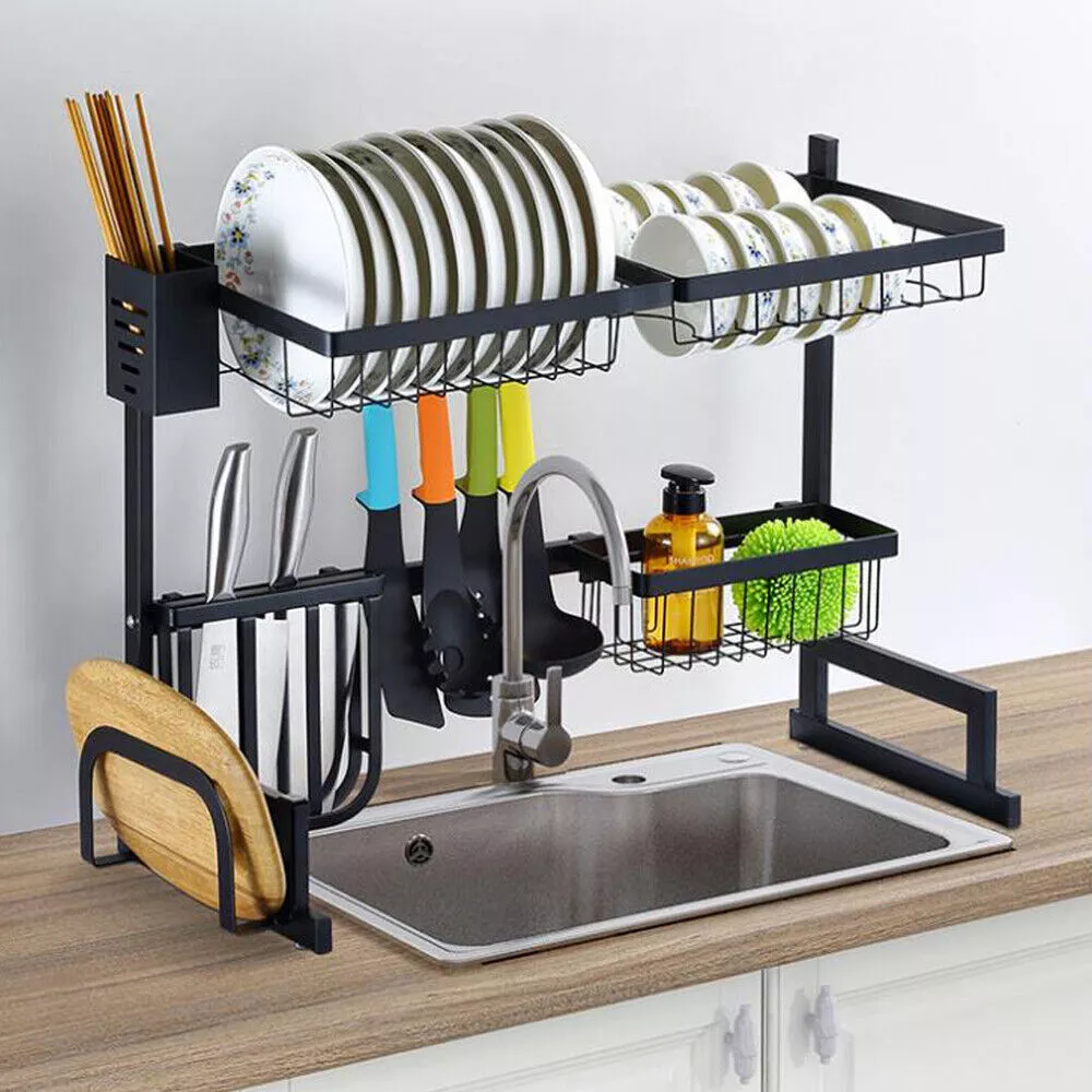 Dish Drainer Rack for In Sink or Counter Drying - Small