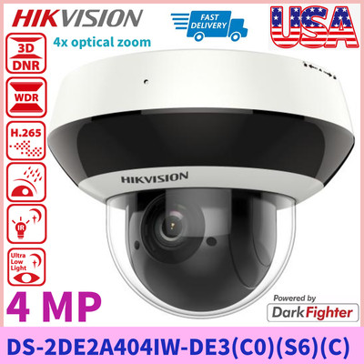 Hikvision DS-2DE2A404IW-DE3(C0)(S6)(C) 4x Zoom 4MP DarkFighter IP Dome Camera US