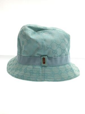 GUCCI Hat XL Polyester Blue Total Pattern Ladies 627115 GUCCI Hat XL Polyester Blue Total Pattern Ladies 627115
