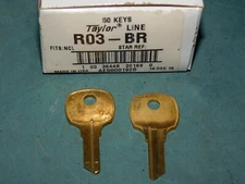 Lot of 2 Keys - Taylor R03 - Ro3-BR   KEY BLANK   box  #50