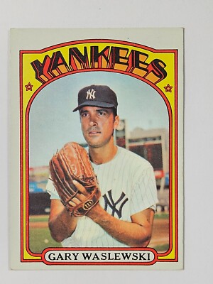 1972 Topps Gary Waslewski #108 NY Yankees Near Mint or better Card is scanned