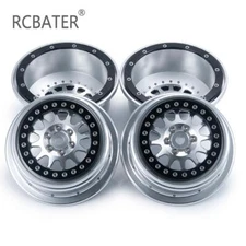 4PCS CNC Metal Beadlock Wheel Rim Hub For Baja Rey 1:10 RC Car Buggy