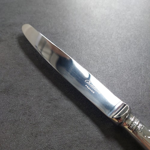 Christofle Malmaison Silverplate Standard Knife Fork Spoon 5pcs Excellent - Picture 10 of 19