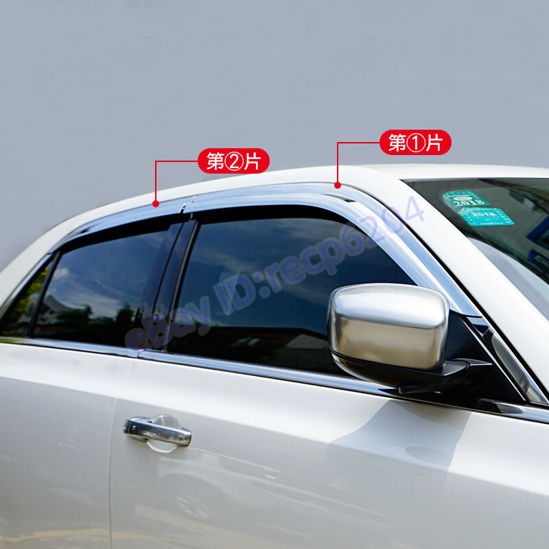 For Chrysler 300C 2011-2022 Chrome Side Window Visor Vent Shades Sun Rain Guard