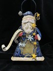 Tin Santa Claus Candle Holder