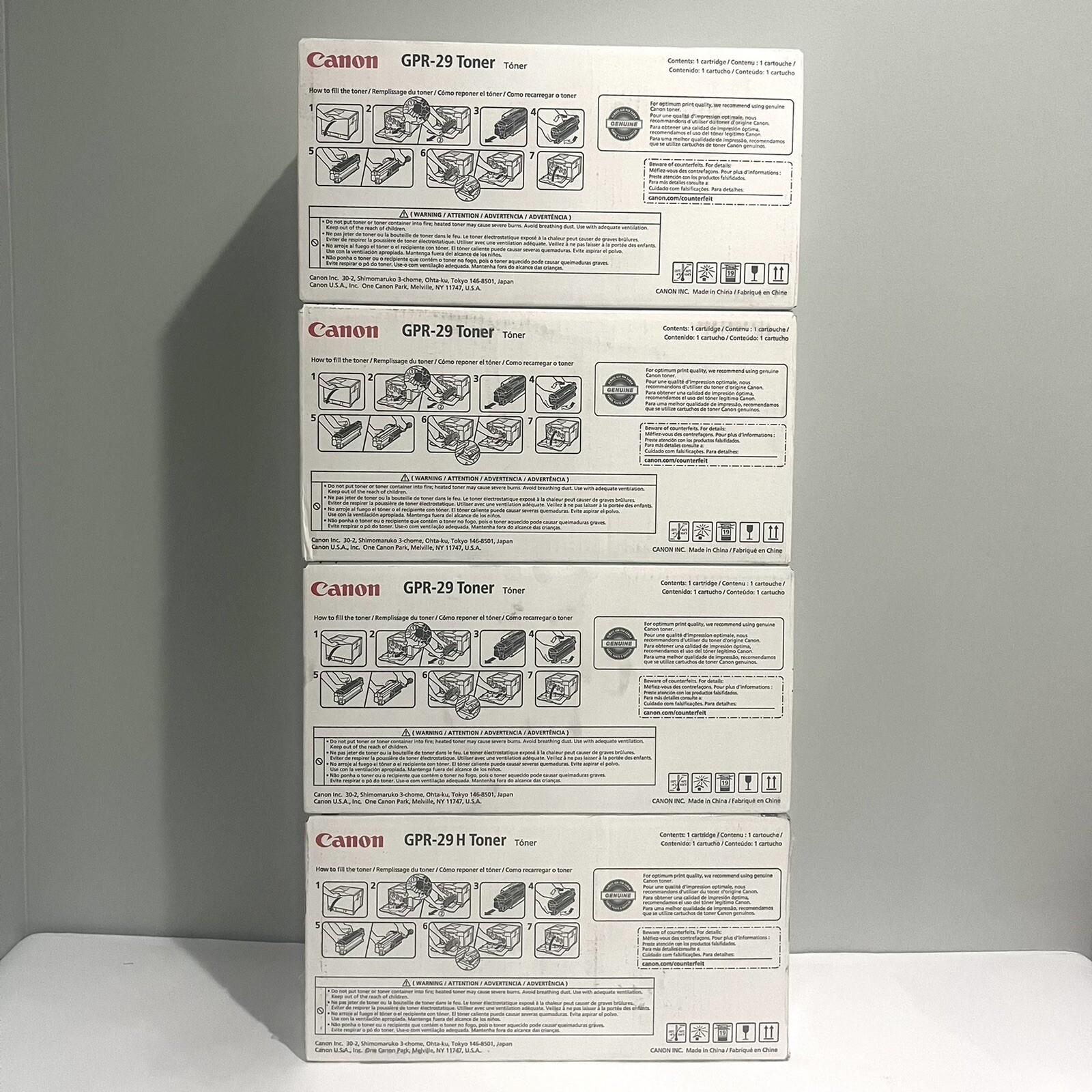Canon GPR29 C,M,Y,K Genuine Color Toner Set OEM Sealed For LBP5460