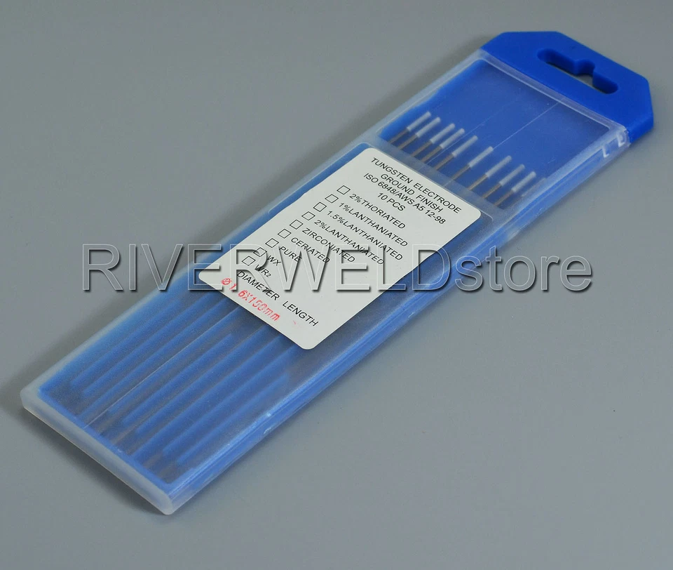 Electrodo de tungsteno de soldadura TIG blanco 0,8 % circoniado WZ8 1/16*6" (1,6x150 mm) 10 piezas Foto 3 de 4