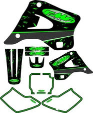 FMF Exhaust Graphic Kit fits 94-95 Kx125 Kx250 Decal Sticker Kx 125 250