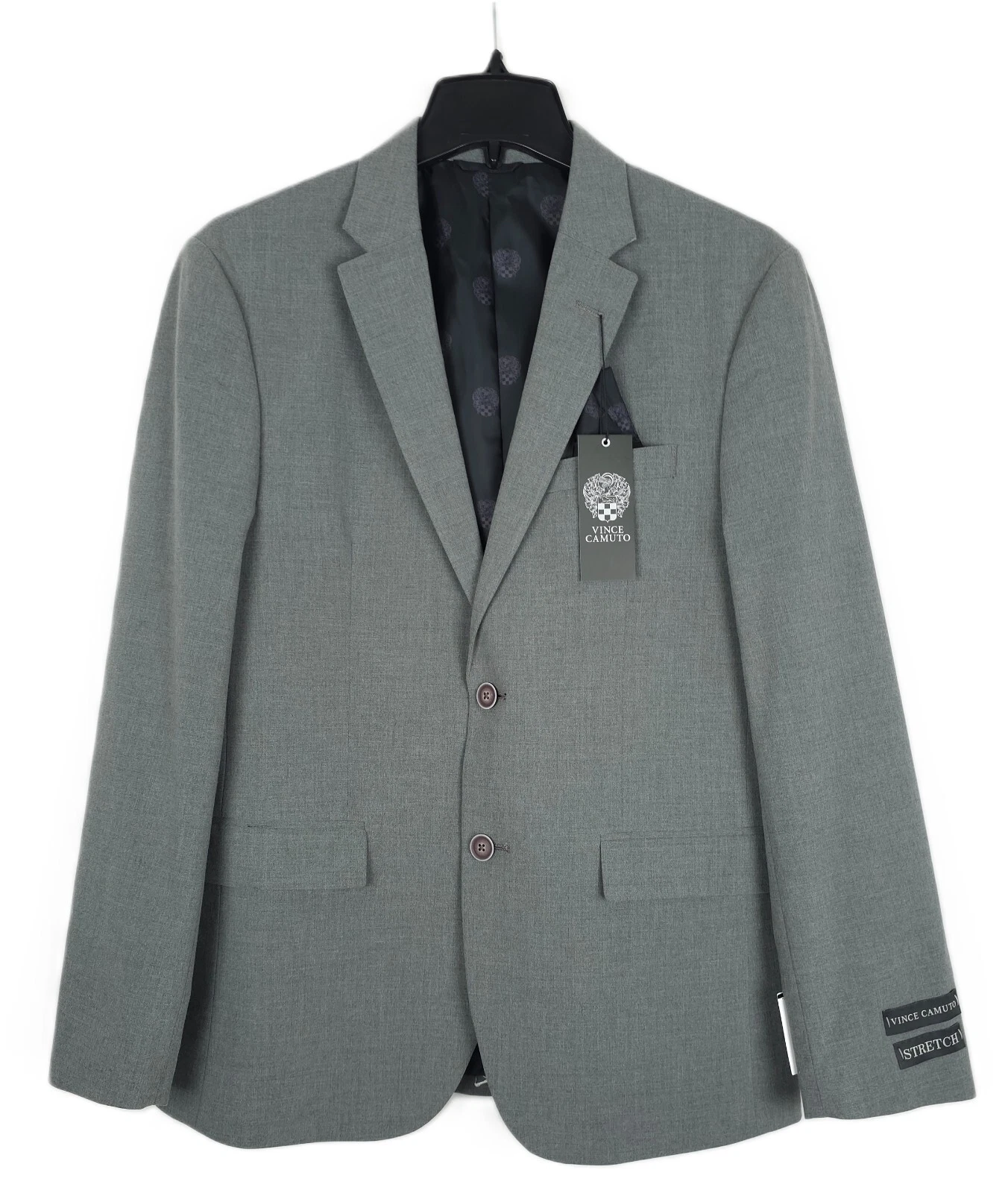 Vince Camuto Mens Slim Fit Suit Jacket Blazer 42R Grey Solid Super Stretch NWT
Opens in a new window