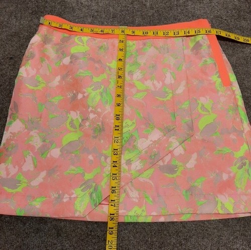 Ted Baker London Keleche Jacquard Neon Pink Floral Wrap Skirt Size 8 US Glee - Picture 10 of 10